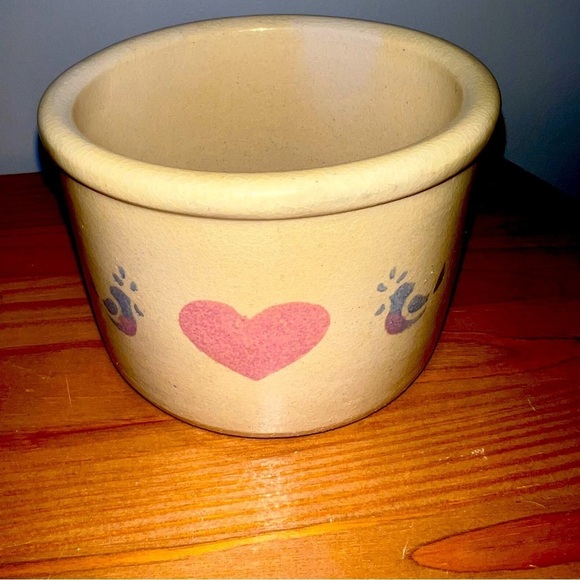 ROBINSON Ransbottom stoneware, 1 pt stenciled Low Jar GREAT condition! - Picture 1 of 4